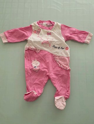 Tutine neonata rosa e grigie
