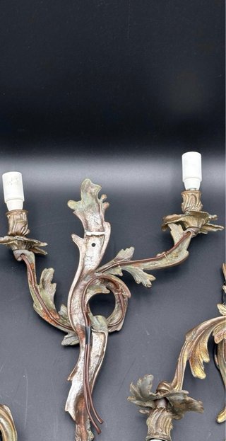 Applique Luigi XV Rococò ottone/ bronzo 42cm
