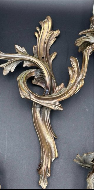 Applique Luigi XV Rococò ottone/ bronzo 42cm