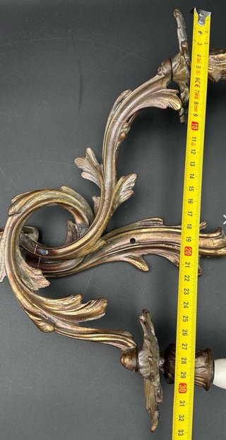 Applique Luigi XV Rococò ottone/ bronzo 42cm