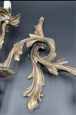 Applique Luigi XV Rococò ottone/ bronzo 42cm