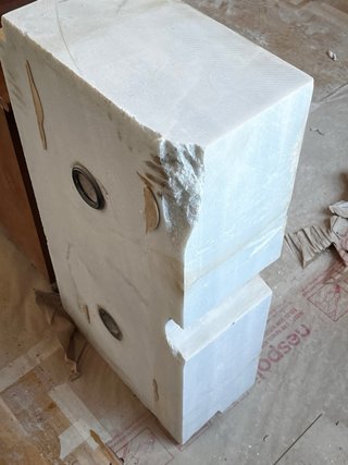 Encimera de mármol blanco