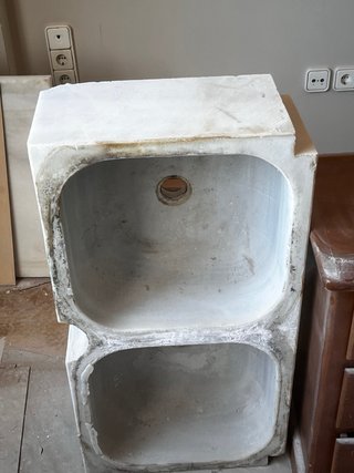 Encimera de mármol blanco