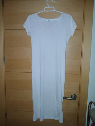Vestido blanco manga corta