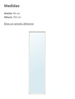 Espejo blanco  NISSEDAL IKEA 40x150 cm