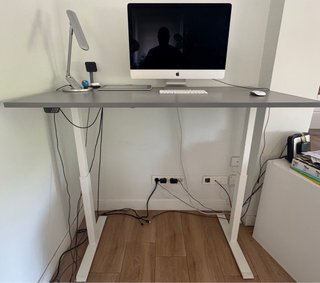 Mesa Escritorio Elevable IKEA 140x80 Gris