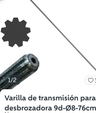 Transmisión desbrozadora 9 estrías 76cm