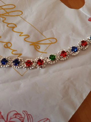 Bracciale tennis cristalli colorati