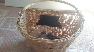 Cesto mimbre artesano para bici