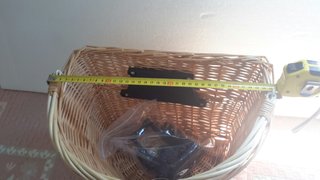 Cesto mimbre artesano para bici