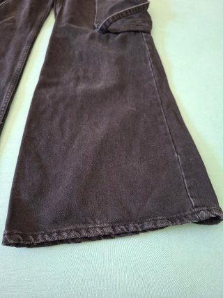 Jeans cargo neri larghi