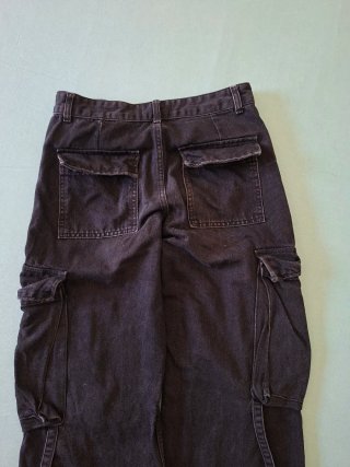 Jeans cargo neri larghi