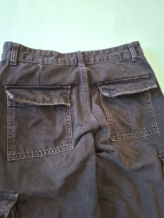 Jeans cargo neri larghi
