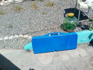 Mesa plegable de picnic.