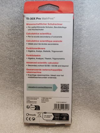 Texas Instrum, calcolatrice scientifica TI-30X pro
