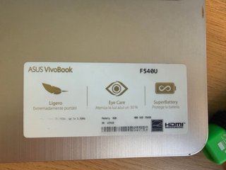 ASUS VivoBook F540UV i7 8GB RAM SSD 480GB