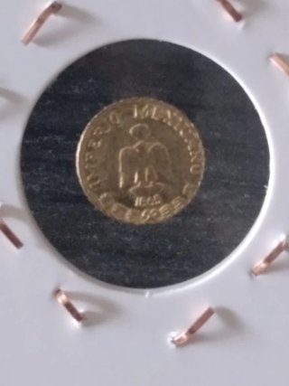 Moneda Maximiliano México 1865