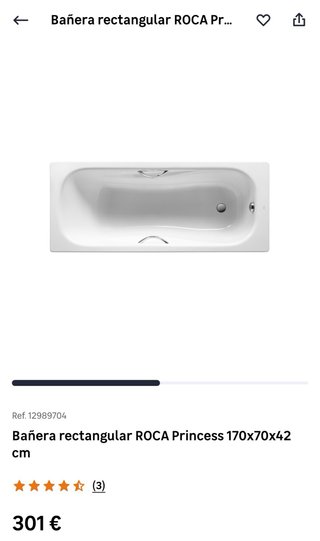 Bañera blanca Roca