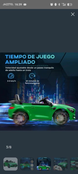 Auto Elettrica Infantile Mercedes AMG Verde