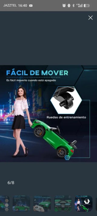 Auto Elettrica Infantile Mercedes AMG Verde