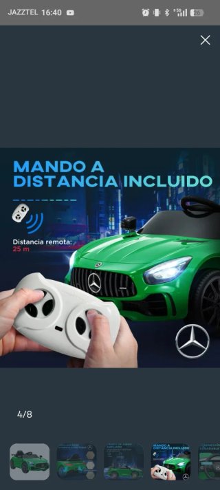 Auto Elettrica Infantile Mercedes AMG Verde