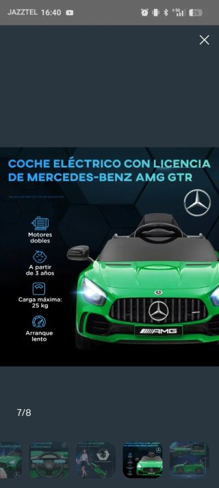 Auto Elettrica Infantile Mercedes AMG Verde