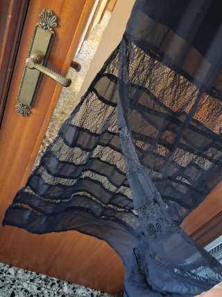 Falda larga Bershka negra talla L