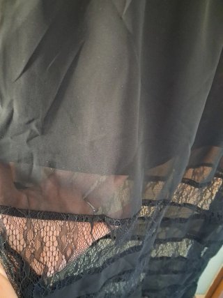Falda larga Bershka negra talla L