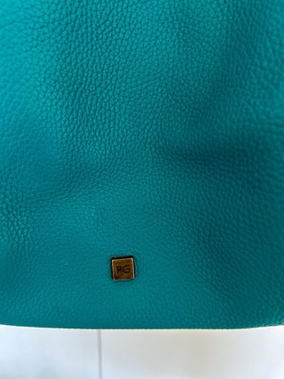 Bolso Purificación García azul turquesa
