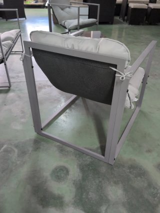 Conjunto Terraza Jardín Metal Gris