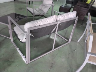 Conjunto Terraza Jardín Metal Gris