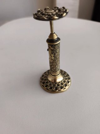 Candelabro Pesacartas Antiguo Bronce
