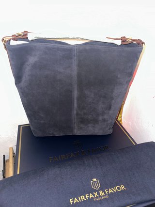 Bolso Fairfax & Favor Azul y Marrón