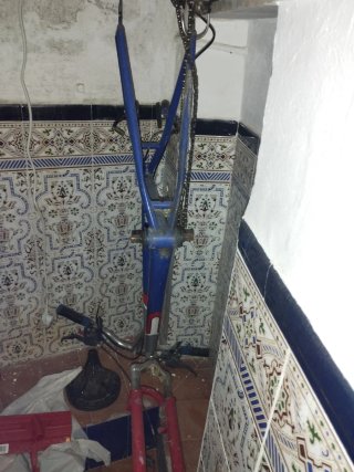 Bicicleta y esqueleto
