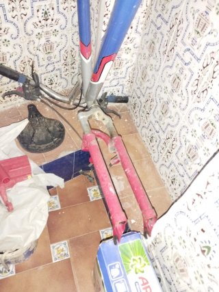 Bicicleta y esqueleto