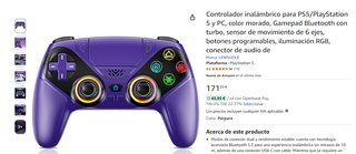 Mando PS5 Joystick Efecto Hall  2 Botones traseros
