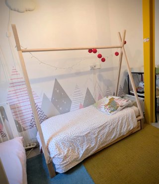 Cama tipi infantil 70*140cm con cajón.