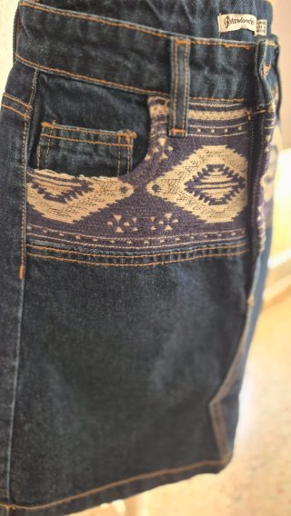 Falda vaquera Stradivarius étnica Talla S