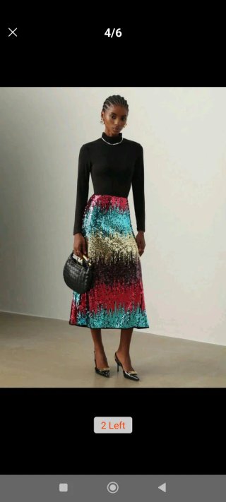Falda Lyxana lentejuelas multicolor