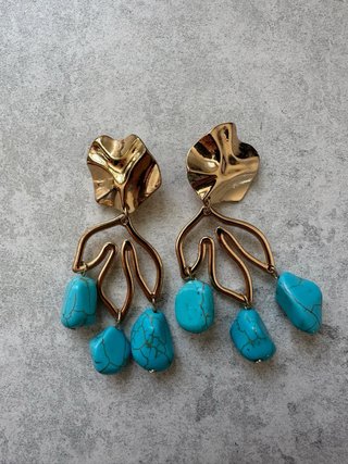 Lote Pendientes Clip Parfois Oro y Blanco
