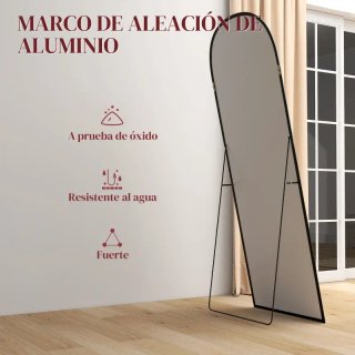 Specchio da Terra Intero Corpo Nero 60x165cm