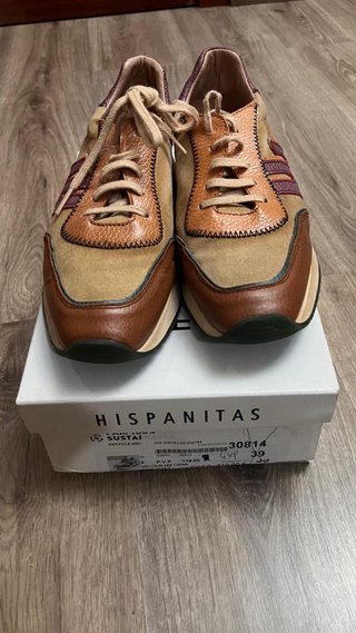 Zapatillas Hispanitas Talla 39 Beige/Marrón