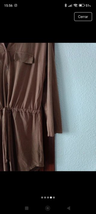 Vestido camisero marrón