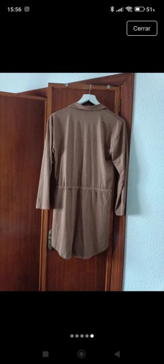 Vestido camisero marrón
