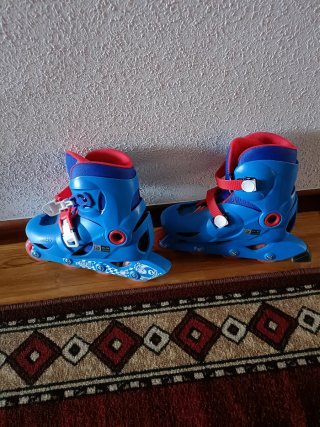 Patines en línea Oxelo azules y rojos