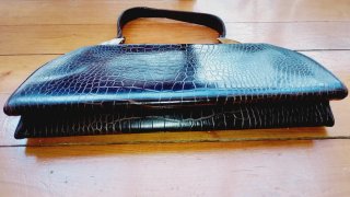 Bolso Vintage Charmaine Montreal Cocodrilo Marrón