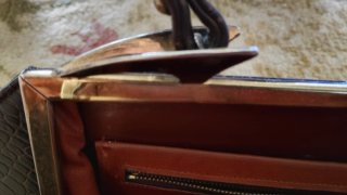 Bolso Vintage Charmaine Montreal Cocodrilo Marrón