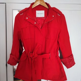 Chaqueta Zara Basic Roja