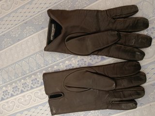 Guantes de Piel Giorgio Armani Marrones