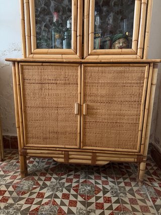 Mueble Rattan Vintage